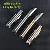 New MINI High Hardness Titanium Alloy Folding Knife for Outdoor Camping, Backclip Folding Knife, Convenient To Carry