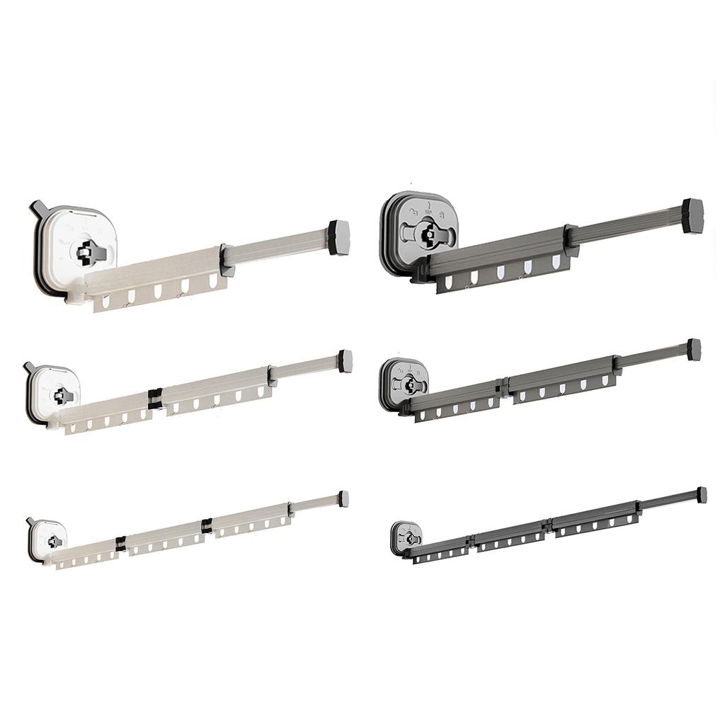 Компактная настенная сушилка для одежды Функциональная выдвижная вешалка для белья Эффективная присоска Сушилка для ткани