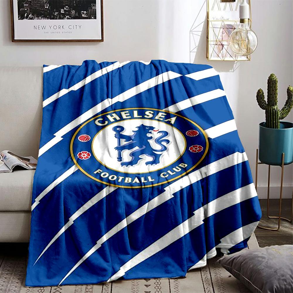 Blue Chelsea Football Club Logo blanket for Living Room Decor  blanket, suitable for use in the bedroom, living room, on the sofa