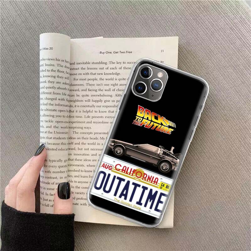 Лицензионный чехол Back To The Future для Apple iPhone 12 13 Mini 15 Pro Max 11 Pro 14 Plus 16 Pro Max 16E Прозрачный ТПУ