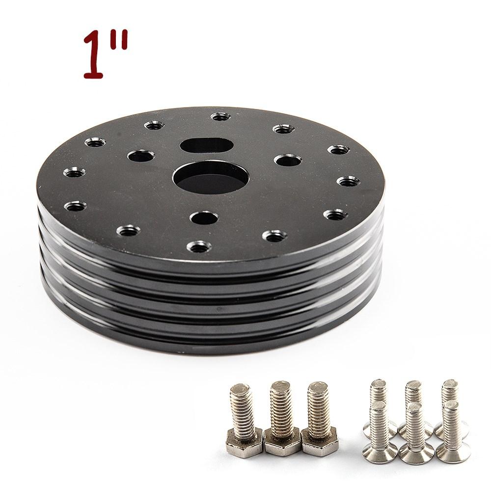 Universal Auto High-quality Aluminium Alloy Steering Wheel Boss Kit Heightening Pad 6 Hole To fit 3 Hole Fixed Type Heightening