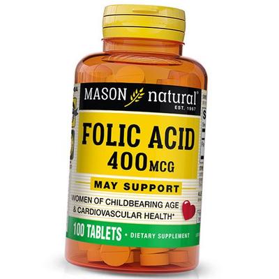 Фолат, Фолиевая кислота, Folic Acid 400, 100таб (36529022)