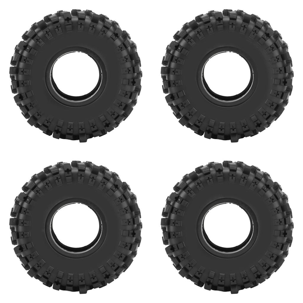 4 шт. 1,9-дюймовые шины для радиоуправляемого краулера, резиновые шины с пенополиуретановой вставкой для радиоуправляемого краулера 110 SCX10, черные
