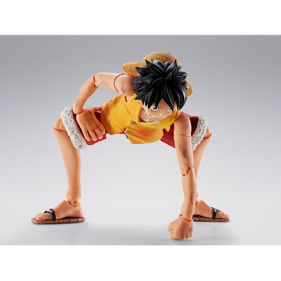 TAMASHII NATIONS SHFiguarts ONE PIECE Monkey D. Луффи -Битва при Маринфорде- Прибл.. 145 мм ПВХ и А