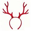 Рождественский ободок с оленьими рогами - Коричневый и красный, Взрослый размер