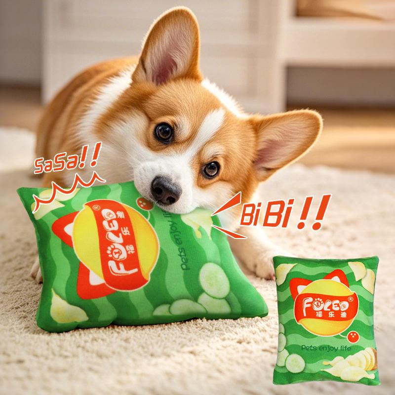 Изысканные мультяшные полиэстеровые плюшевые звуковые фишки игрушки для собак, щенячьи звуковые бумаги, интерактивные игрушки для кошек всех пород