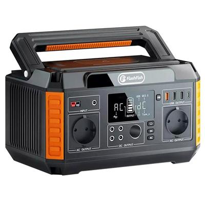 FlashFish P60 Портативная электростанция 560 Вт, солнечный генератор 520 Втч/140 400 мАч, розетки переменного тока 220 В с чистой синусоидой, 11 выходов