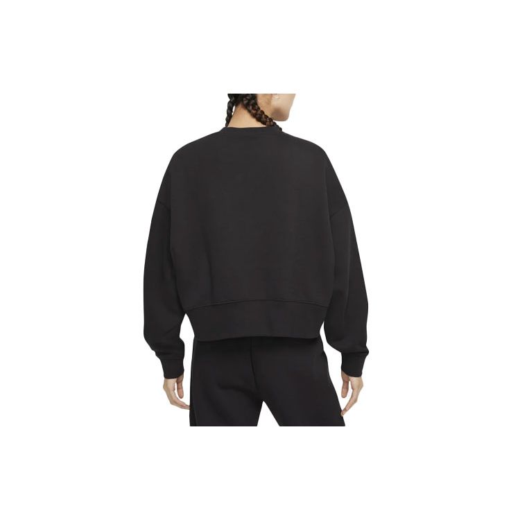 Nike Коллекция спортивной одежды Essentials, вязаный пуловер на флисовой подкладке, женский свитер, черный DJ7666-010