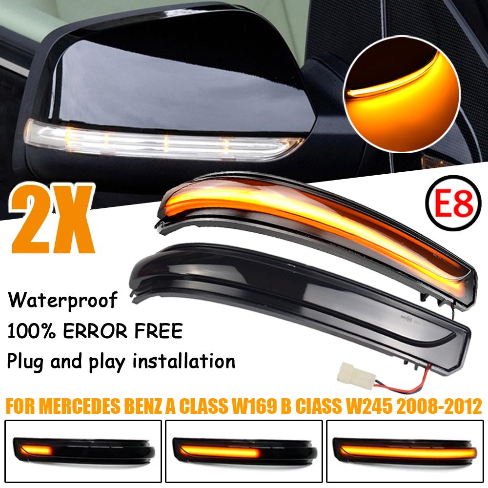 Светодиодный мигающий боковой свет поворота для Mercedes Benz AB Class W169 W245 2007-2011 2012, лампа повторителя, динамический индикатор