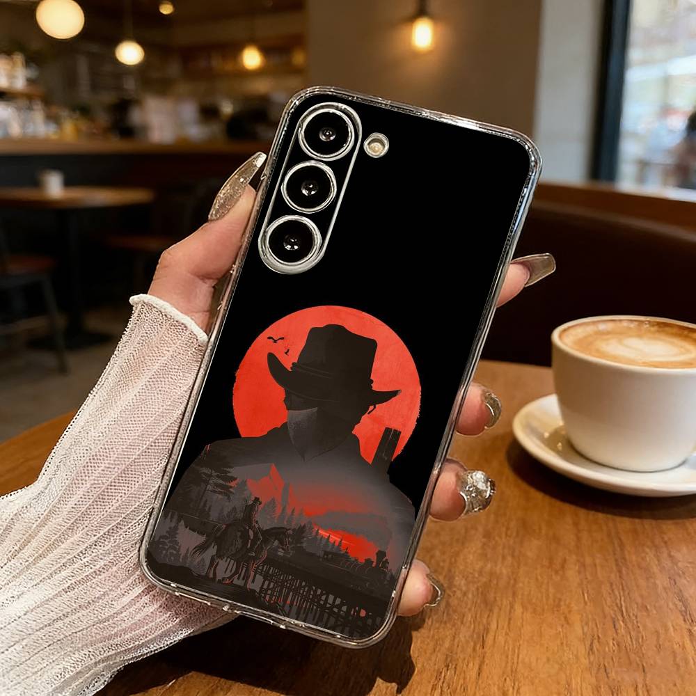 R-Red D-Dead Redemption RDR 2 Чехол для телефона Samsung Galaxy S24 S25 S23 S22 S21 Plus S24 S25 Прозрачный чехол