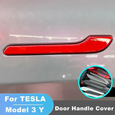 Для Tesla Model 3 Y Стиль из углеродного волокна ABS Премиальные прочные аксессуары Model3 Накладка-протектор на ручку двери автомобиля Наклейка