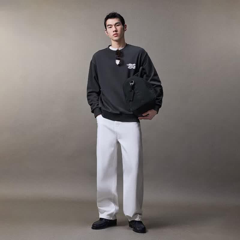 Мужская толстовка Jack & Jones из чистого хлопка с круглым вырезом