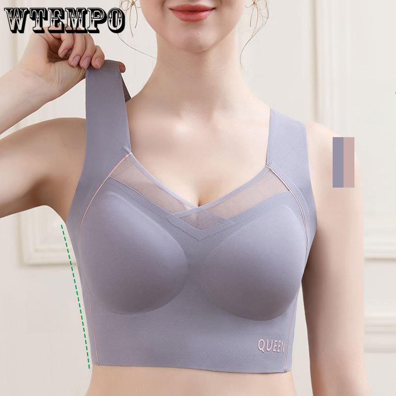 Plus-size Lingerie Women's Sports Bras Yoga Vests Invisible Bras Seamless Lingerie Push Up Bra
