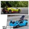1/24 Lamborghini HURACAN STO Модель легкого спортивного автомобиля, литая под давлением металлическая игрушечная гоночная модель автомобиля, коллекция симуляций, звук и свет, детские подарки