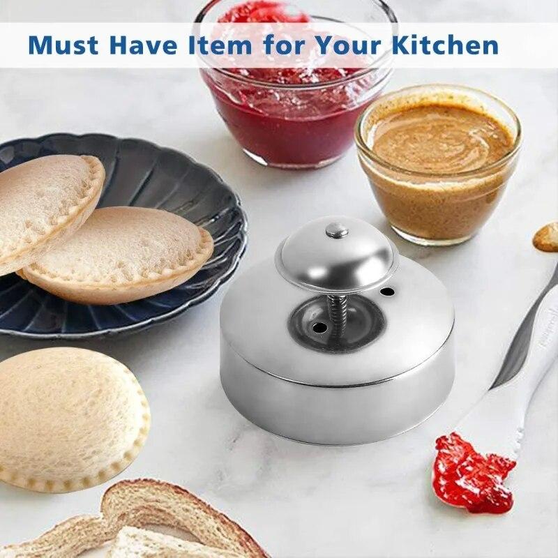 Форма для запечатывания гамбургеров и пирогов, круглая форма для хлеба из нержавеющей стали, DIY сэндвич-резак для выпечки, форма для резки сэндвичей из нержавеющей стали