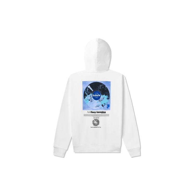 Levi's Sweatshirts Men's White Hooded (Non-detachable) Moderate 38479-0069