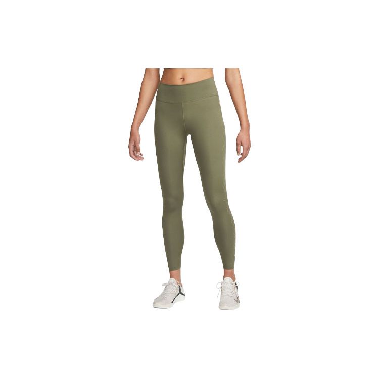 Nike Женские облегающие спортивные брюки с принтом сбоку, зеленые DM7258-222