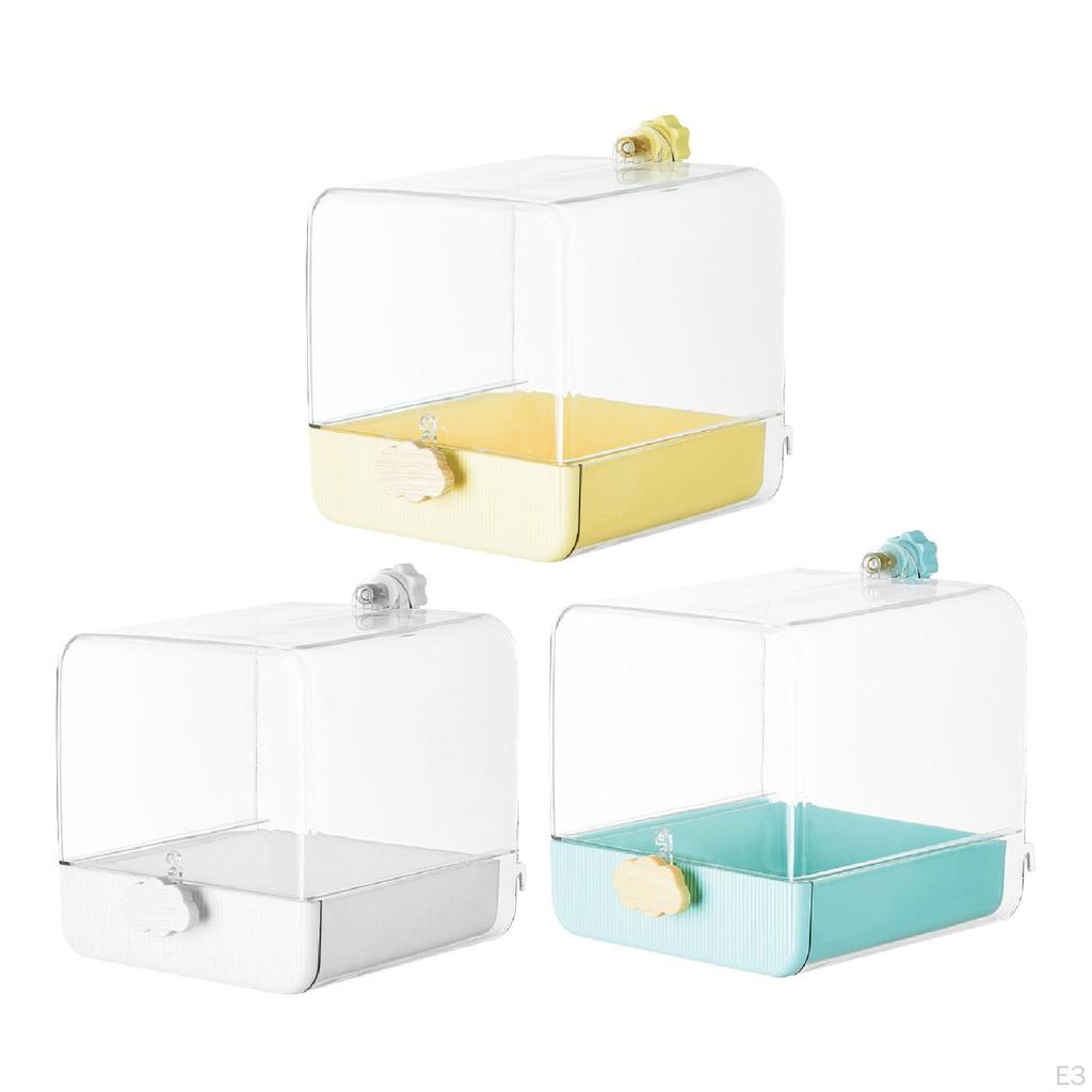 Bird Bath Box Caged Parrot Bathing Tub Cage Accessory Shower Bowl House for