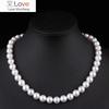 Baroque Vintage White Diameter 7.5 MM Natural Shell Pearl Necklace Trend Korean Pearls Necklaces Imitation Pearl Jewelry