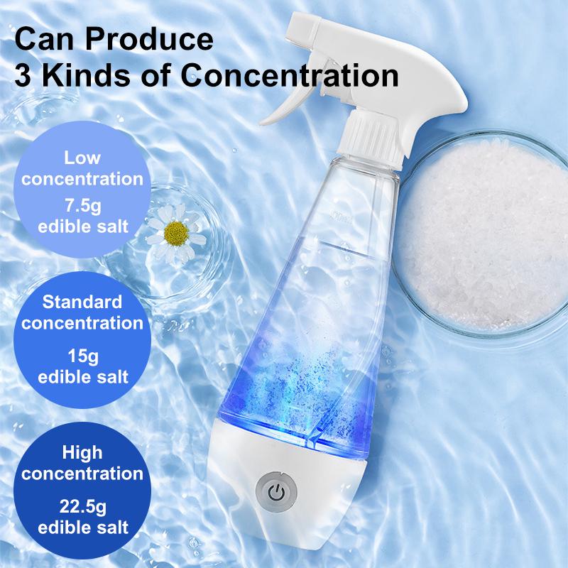 AUGIENB 300 мл USB Бытовой дезинфицирующий генератор гипохлоритной воды Спрей Машина для электролиза соли и воды