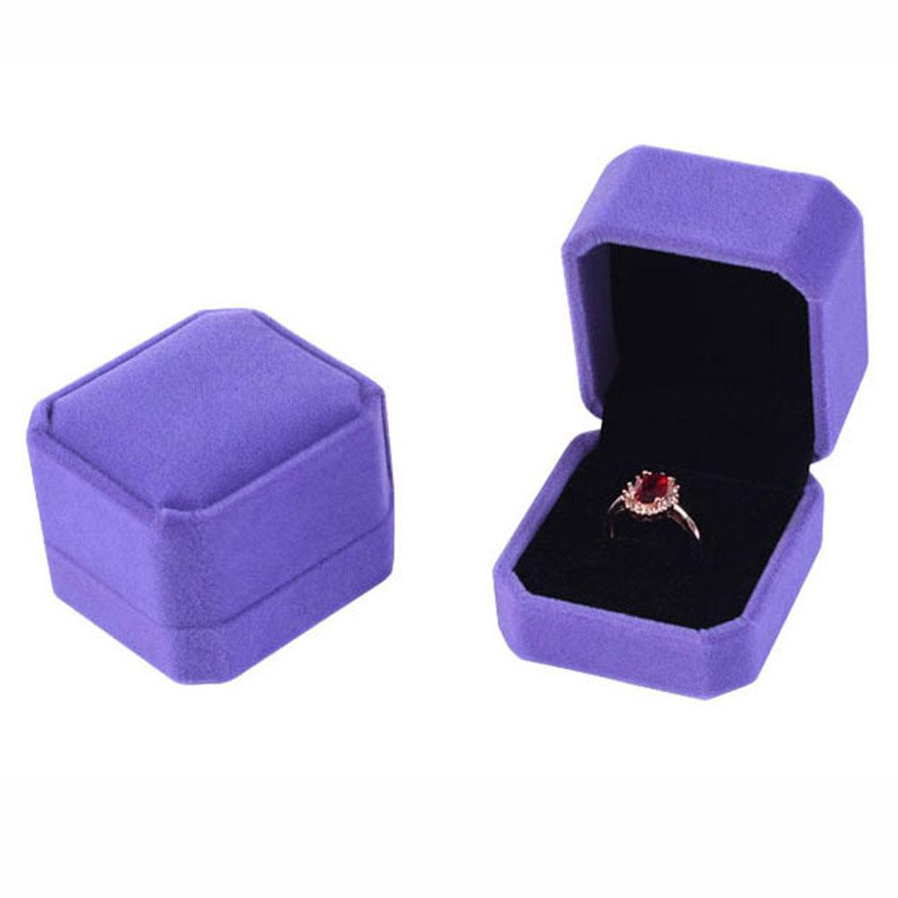 Packaging Box Square Ring Holder Box Storage Organizer Earring Display Case Ring Box Jewelry Box