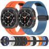 Ремешок с узором под карбон для Samsung Galaxy Watch 7 Ultra 47 мм Силиконовый ремешок с магнитной застежкой для Galaxy Watch 7 Ultra Браслет