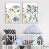 Personalized Poster Baby Name Custom Canvas Painting Print Lion Elephant Raccoon Rabbit Wall Art Decoration Kids Bedroom Picture
