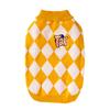 Autumn and Winter Dog Checkerboard Corgi Sweater Medium and Small Dog Warm Knitted Sweater Dachshund Pet Clothes