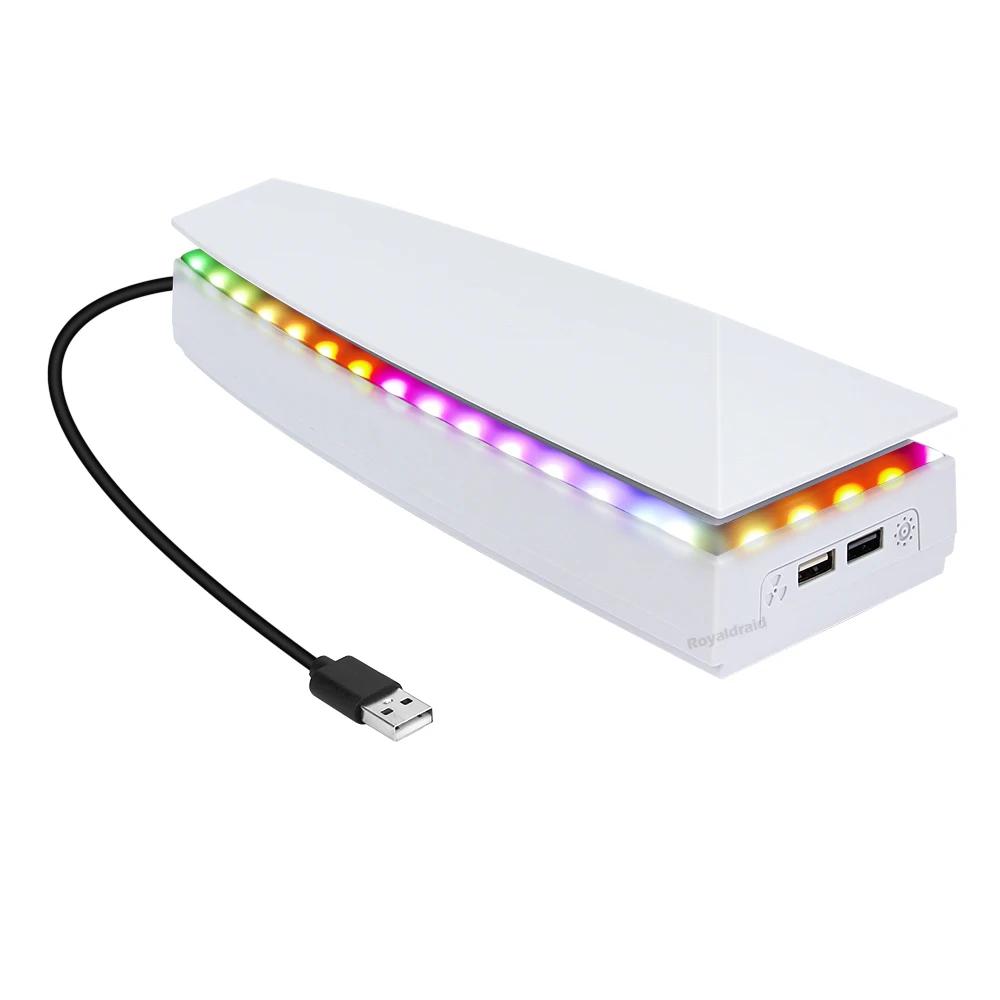 НОВЫЙ для PS5 RGB-вентилятор охлаждения с защитой от пыли RGB-радиатор для игрового хоста, внешний вентилятор охлаждения хоста для игровых аксессуаров Playstation 5