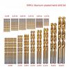 Titanium-Coated Twist Drill Bit Set, 1.5-10mm, Straight Handle for Woodworking and Hand Drill Use