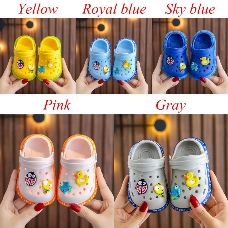 Summer Kids Sandals Boys Girls Mules Cartoon Baby Slippers Flat Summer Cartoon Children's Garden Shoes