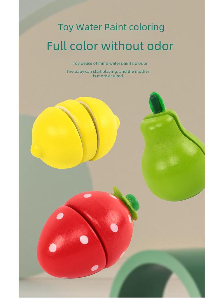 Детская деревянная соковыжималка для фруктов, ролевая игрушка - улучшает координацию рук и глаз посредством симуляции нарезки фруктов