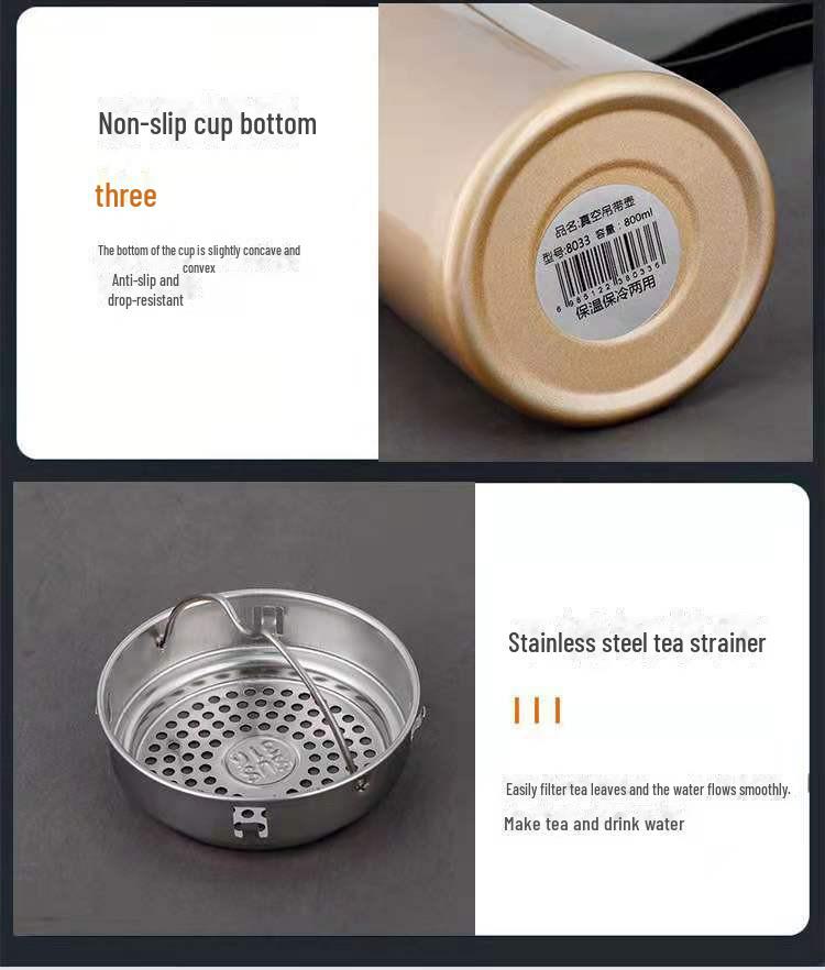 Зимняя портативная термокружка, нержавеющая сталь 316, большая емкость для использования на открытом воздухе и в автомобиле