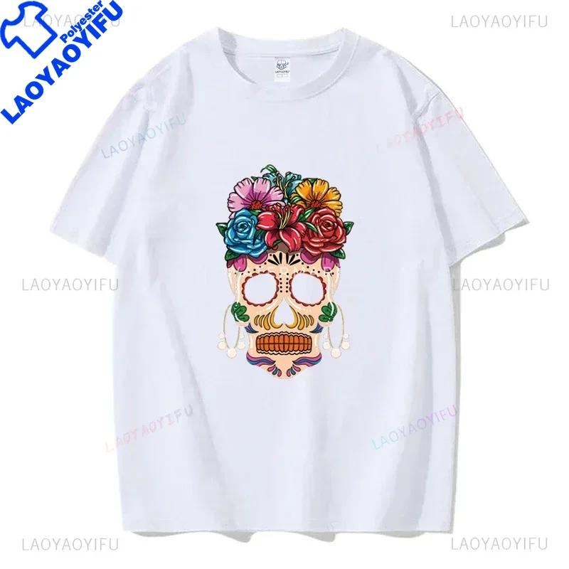Mexican Day Of The Dead DA De Los Muertos Printed Tshirt Unisexs Graphic TShirt Casual Comfy Tees For Summer Unisex Clothing