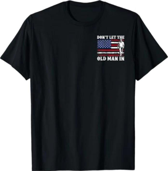 Retro Dont Let The Old Unisex In Cowboy Us Flag For Unisex Unisex Tshirt
