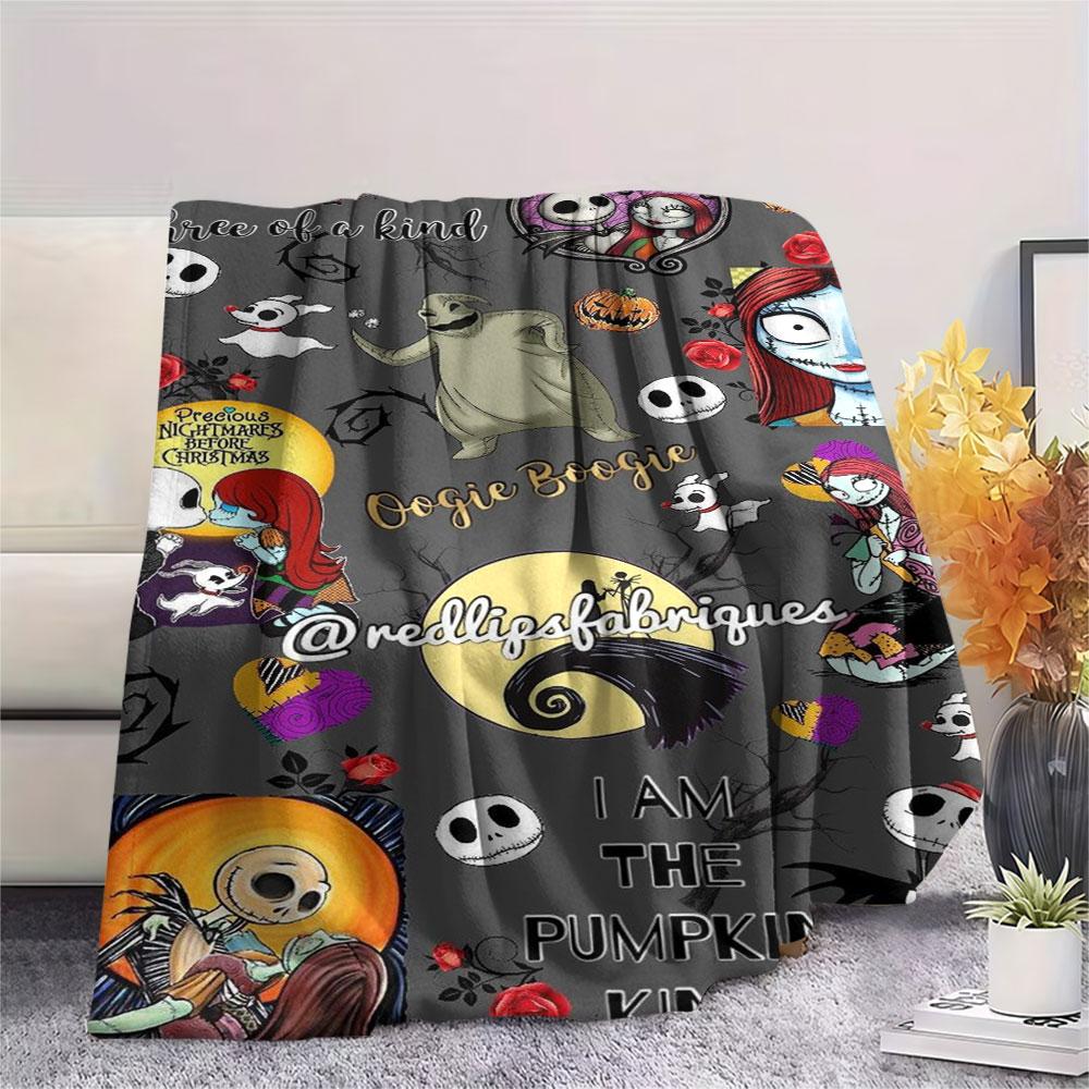 Nightmare Before Christmas printing Flannel Blanket Bedroom Sofa Camping Warm blanket Gifts for family and friends-MJ009