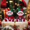 Christmas Elf Doll Ornaments Christmas Red and Green Plush Dolls Christmas Gifts Xmas Tree Decorations Hotel Window Decorations