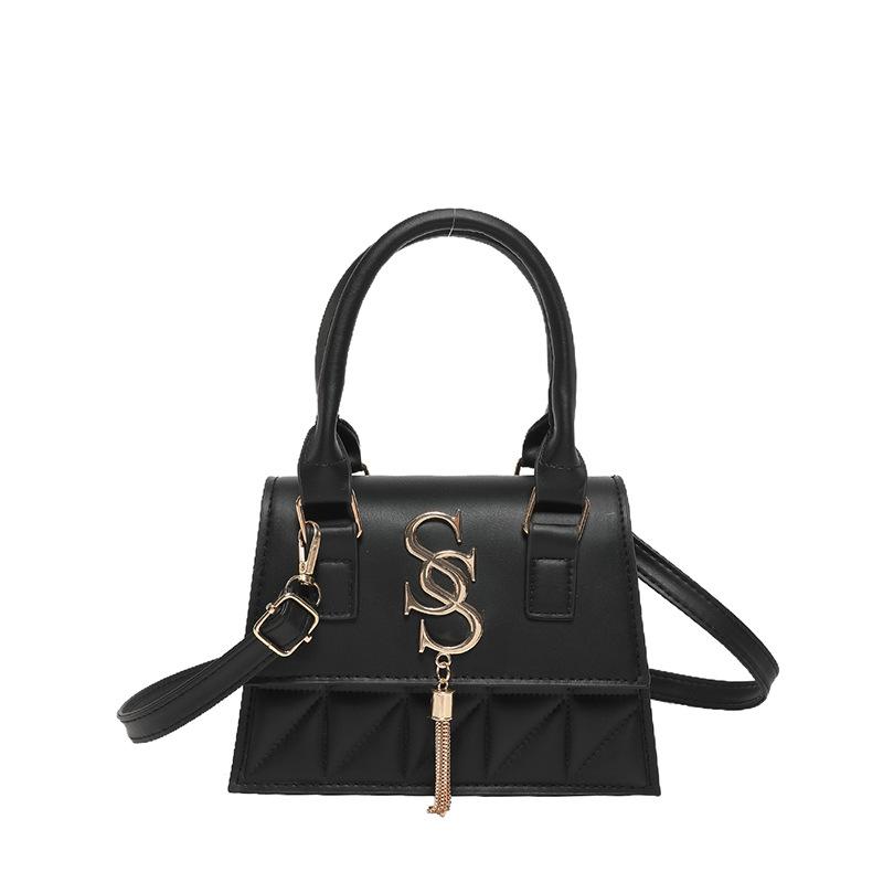 Легкая роскошная вышитая бриллиантами надпись, модное сращивание и модная простая и элегантная сумка через плечо на одно плечо для женщин