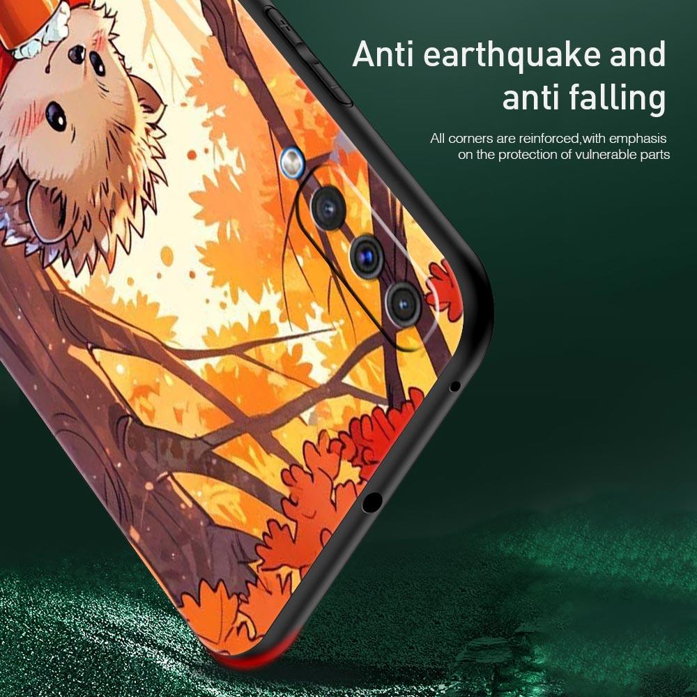 Чехол для телефона с дизайном ежика для Samsung Galaxy A56 A36 A26 A34 A17 A16 A06 A14 A12 A54 A72 A70 A24 A22 A20e A52 A50 A40 A32