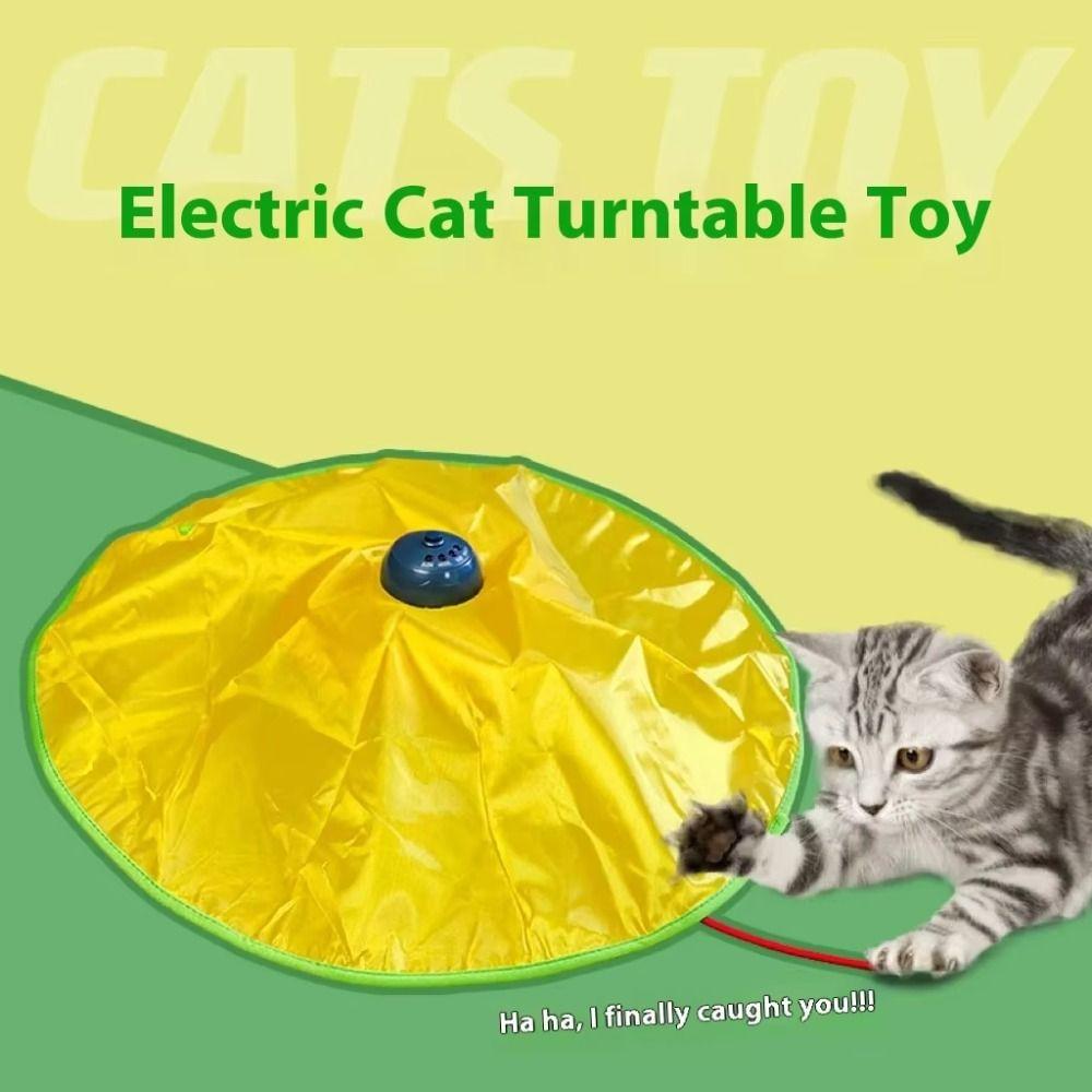 Fabric Material Interactive Cat Toy Feather Attachment Self Entertaining Undercover Mouse Toy Move Mouse Design Chew Resistant