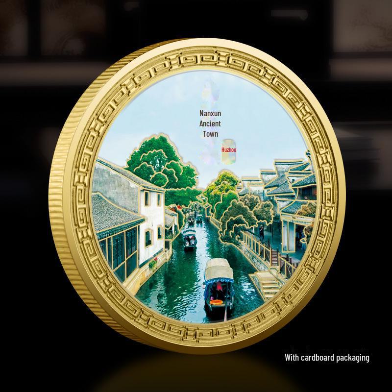 Luzhi Ancient Town Metal Relief Medals: Scenic Tourism & Cultural Crafts