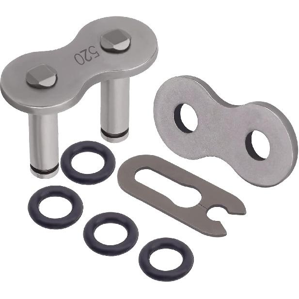 AHL 1 Pcs 520 Series Steel Master Link O-Ring Chain Clip-Type Connecting Link for Motorcycle Dirt Bike