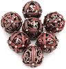 Zinc Alloy Hollow Polyhedral Colored Dice Set for D&D Dungeons & Dragons Role-Playing Board Game Right Angle