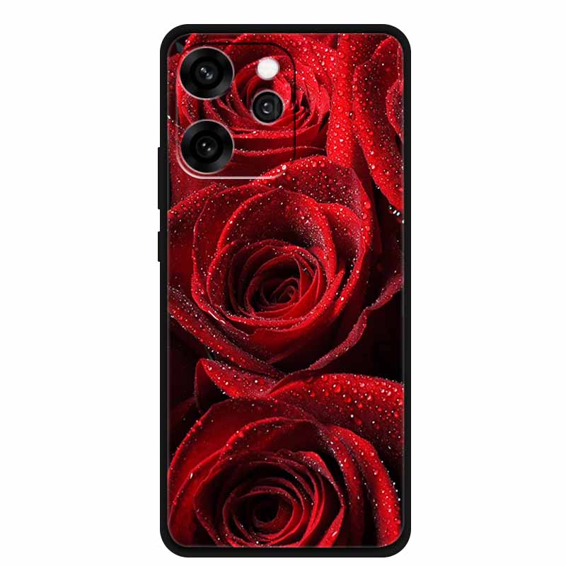 Чехол для телефона Oppo Reno15, мягкий силиконовый ТПУ, чехол в технологичном стиле для Oppo Reno 15, защитная крышка в форме цветка и сердца PLW110 Coque