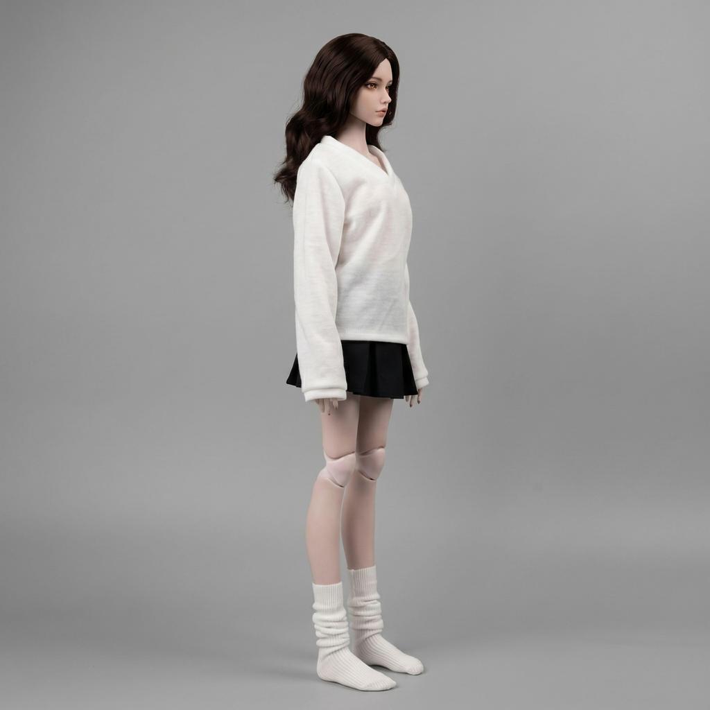 Maidscp 14 Одежда для BJD кукол 40 см V-образный вырез Школьница Плиссированная юбка Набор из 3 предметов