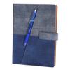Reusable Notebook with Pen Holder Magnetic Button Faux Leather Cover Erasable Metal Binder Notepad Student Drawing Sketchbook School Office Supplies