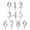 Reusable Number Birthday Cake Set Digital Topper Decoration for Silver Cake Candle Holder Parties Anniversaries Celebrations
