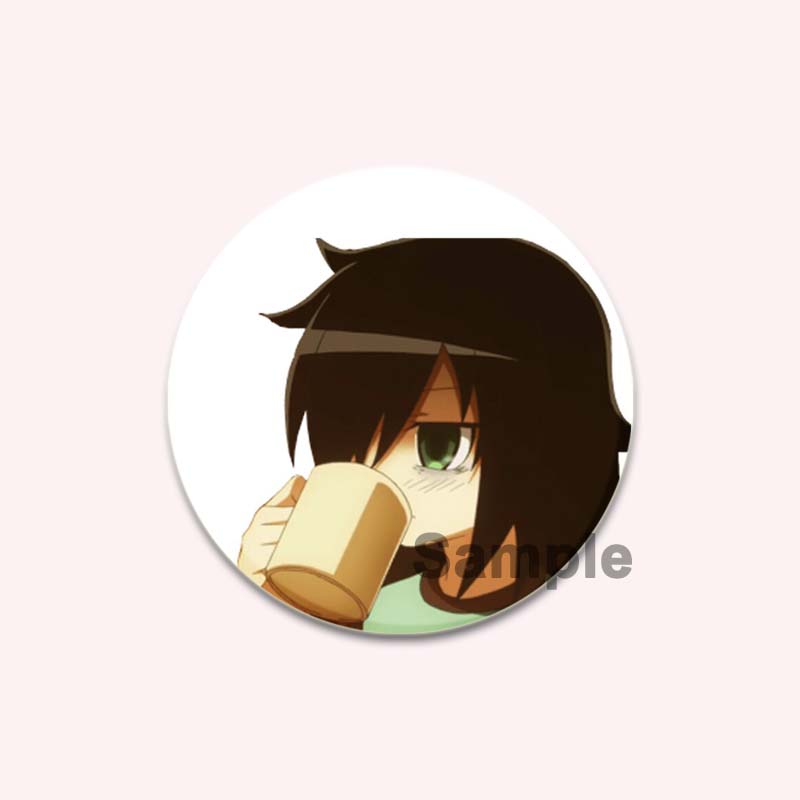 32/44/58MM Аниме Tomoko Kuroki Watamote Pins Милый мультяшный значок ручной работы Броши для нагрудника для рюкзака Одежда Подарки Аксессуар