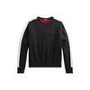 Polo Color Block Crew Neck Casual Pullover Sweatshirt Women Sweatshirt Black 211886886-001