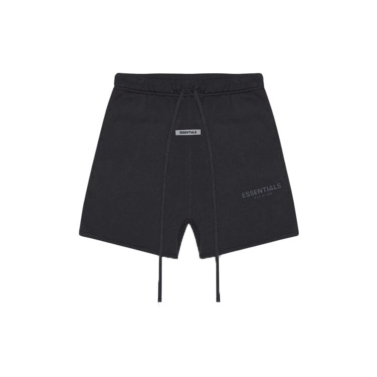 Fear of God Essentials Прилегающие прямые спортивные шорты из хлопка со средней посадкой FW20 Унисекс Черный 160250500076001